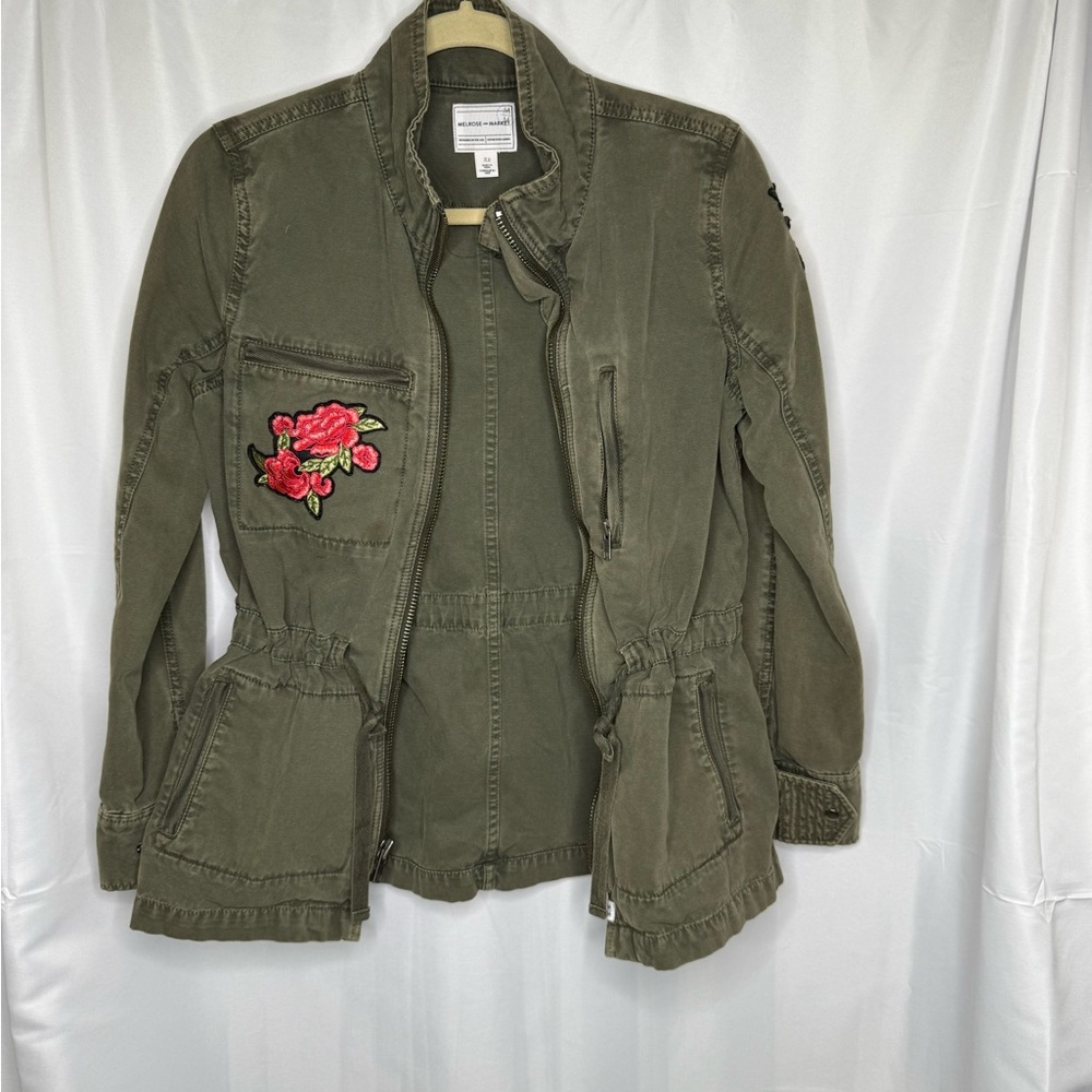 Melrose and Market Utility Jacket with Floral Detail